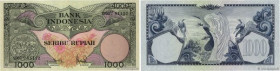 Country : INDONESIA 
Face Value : 1000 Rupiah 
Date : 01 janvier 1959 
Period/Province/Bank : Bank Indonesia 
Catalogue reference : P.71b 
Alphabet - ...