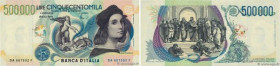 Country : ITALY 
Face Value : 500000 Lire 
Date : 06 mai 1997 
Period/Province/Bank : Banca d'Italia 
Catalogue reference : P.118 
Alphabet - signatur...