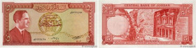 Country : JORDAN 
Face Value : 5 Dinars 
Date : (1959) 
Period/Province/Bank : Central Bank of Jordan 
Catalogue reference : P.15b 
Alphabet - signatu...