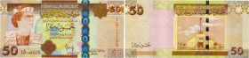 Country : LIBYA 
Face Value : 50 Dinars 
Date : (2008) 
Period/Province/Bank : Central Bank of Libya 
Catalogue reference : P.75 
Alphabet - signature...