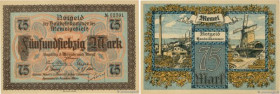 Country : MEMEL 
Face Value : 75 Mark 
Date : 22 février 1922 
Period/Province/Bank : Notgeld der Handelskammer des Memelgebiets 
Catalogue reference ...