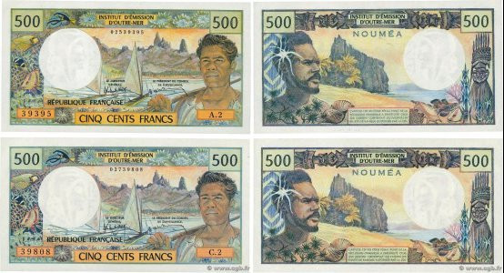 Country : NEW CALEDONIA 
Face Value : 500 Francs Lot 
Date : (1990) 
Period/Prov...