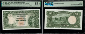 Country : NEW ZEALAND 
Face Value : 10 Pounds 
Date : (1960-1967) 
Period/Province/Bank : The Reserve Bank of New Zealand 
Catalogue reference : P.161...