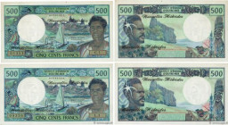 Country : NEW HEBRIDES 
Face Value : 500 Francs Lot 
Date : (1979) 
Period/Province/Bank : Institut d'Émission d'Outre-Mer 
Catalogue reference : P.19...