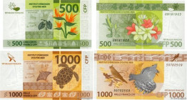Country : POLYNESIA, FRENCH OVERSEAS TERRITORIES 
Face Value : 500 et 1000 Francs Lot 
Date : (2014) 
Period/Province/Bank : Institut d'Émission d'Out...