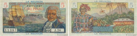 Country : REUNION ISLAND 
Face Value : 5 Francs Bougainville 
Date : (1946) 
Period/Province/Bank : Caisse Centrale de la France d'Outre-Mer 
Catalogu...