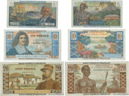 Country : SAINT PIERRE AND MIQUELON 
Face Value : 5 Francs Bougainville, 10 Francs Colbert et 20 Francs Émile Gentil Lot 
Date : (1946) 
Period/Provin...