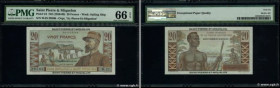 Country : SAINT PIERRE AND MIQUELON 
Face Value : 20 Francs Émile Gentil 
Date : (1946) 
Period/Province/Bank : Caisse Centrale de la France d'Outre-M...