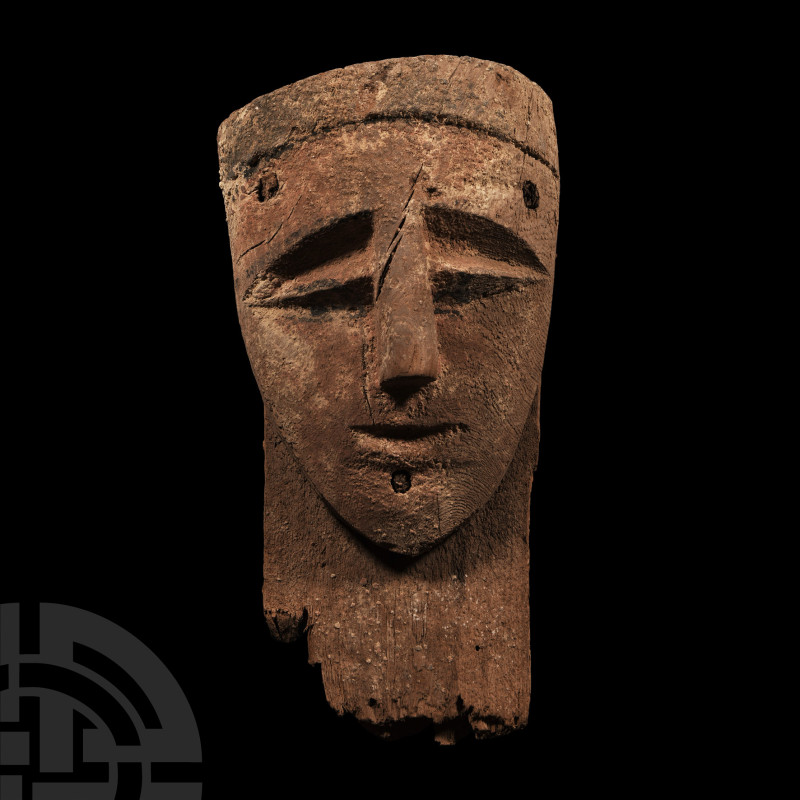 Egyptian Wooden Face Mask
Ptolemaic Period, 332-30 B.C. With carved and painted...