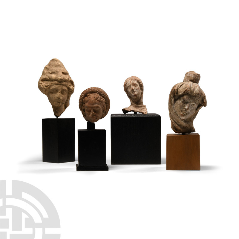 Greek Terracotta Head Collection
3rd-2nd century B.C. Each modelled in the roun...