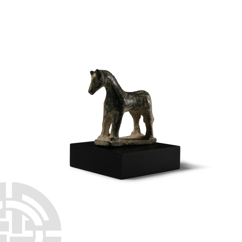 Roman Prize Winning Bronze Horse Statuette
2nd-3rd century A.D.. Modelled stand...