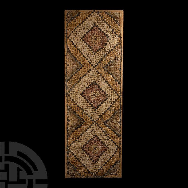 Byzantine Geometric Floor Mosaic
Circa 6th century A.D.. Comprising a triple ge...