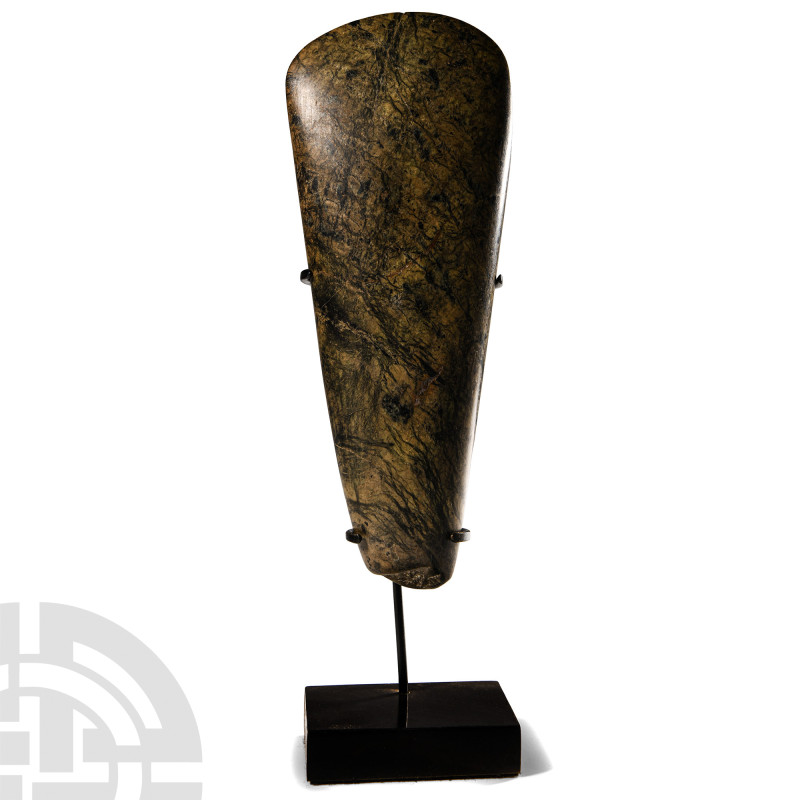 Stone Age Polished Mottled Greenstone Axehead
Neolithic, 6th-4th millennium B.C...