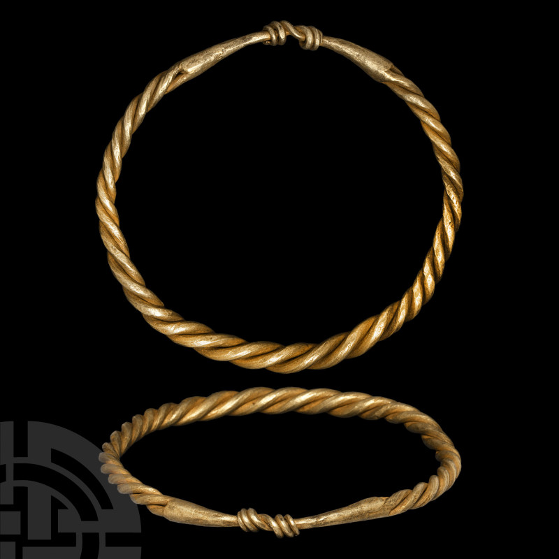 Viking Age Gold Twisted Bracelet
9th-11th century A.D. or later. Comprising a t...