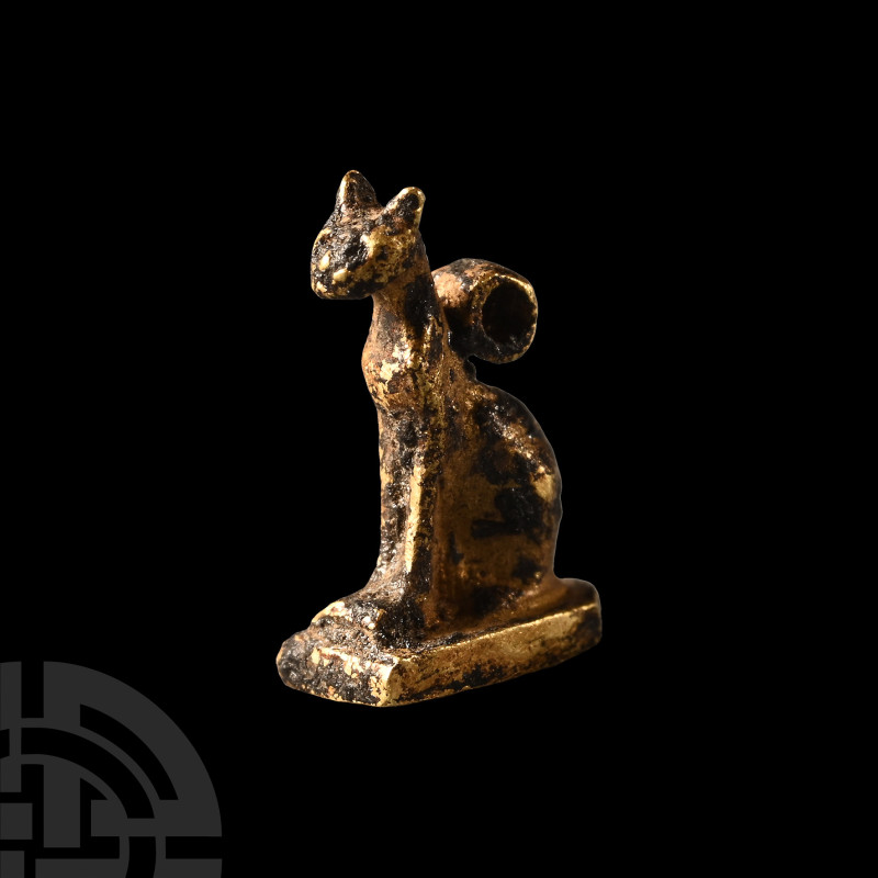 Egyptian Gold Cat Amulet of the God Bastet
Late New Kingdom, 1070-900 B.C. Mode...