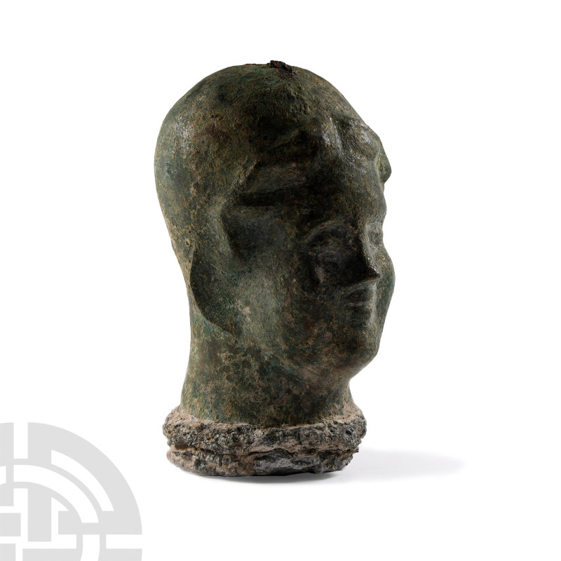 Large Eastern Roman Bronze Bust-Shaped Steelyard Weight
Circa 3rd-4th century A...