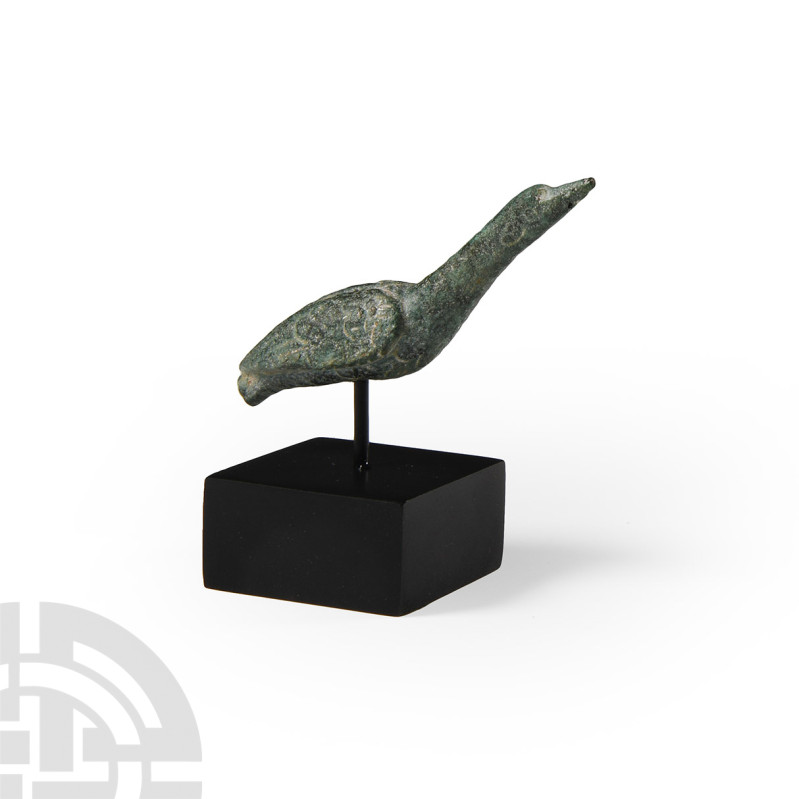 Roman Bronze Goose Finial
1st-4th century A.D. Modelled in the round with neck ...