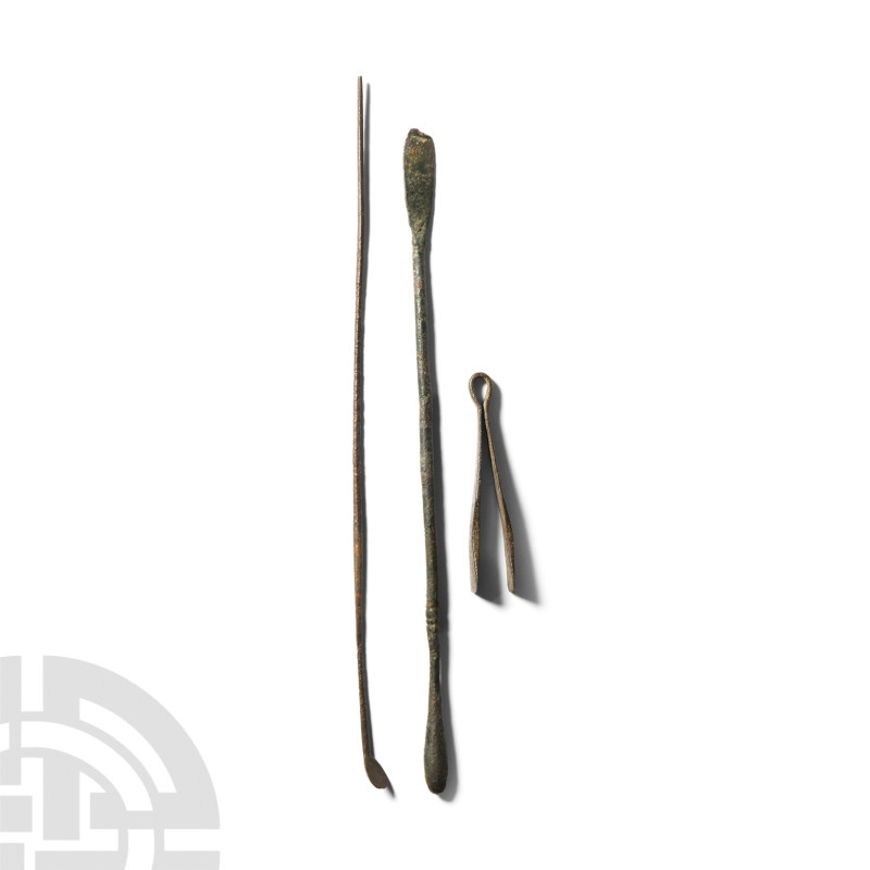 Roman 'Thames' Bronze Medical Implement Group
1st-4th century A.D. Group compri...