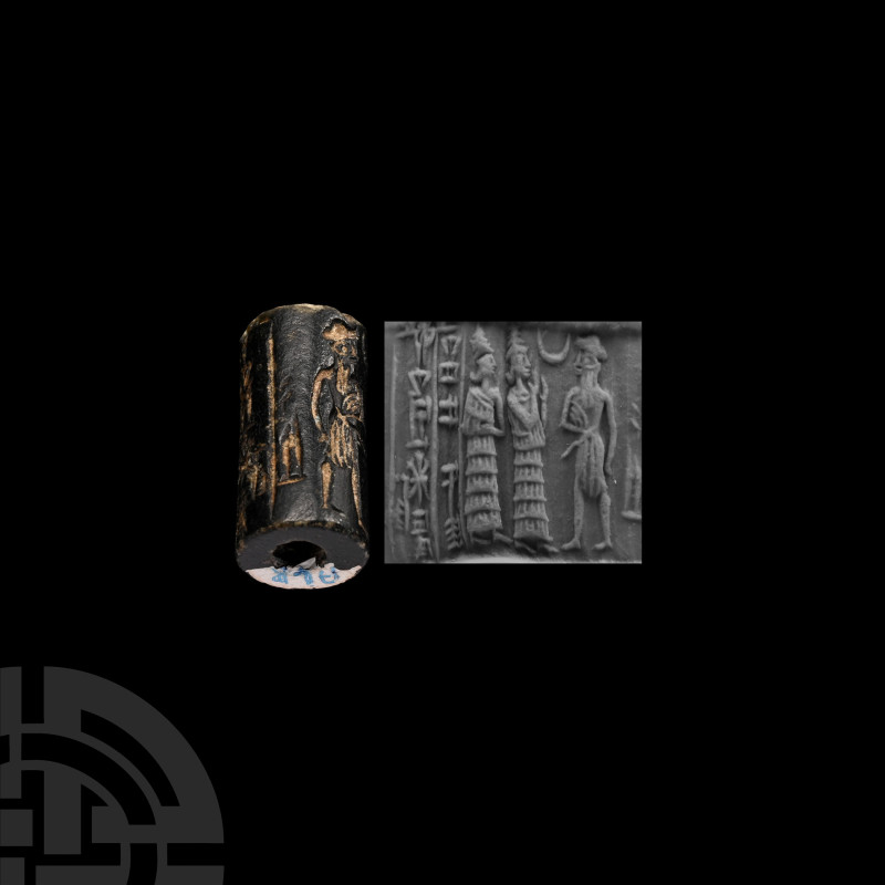 Western Asiatic Haematite Cylinder Seal for the Daughter of ur-Suen
2nd-1st mil...