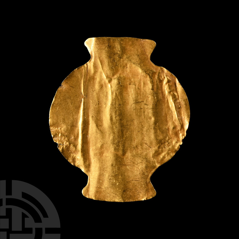 Western Asiatic Gold Butterfly Bead
4th millennium B.C. Composed of sheet-gold;...