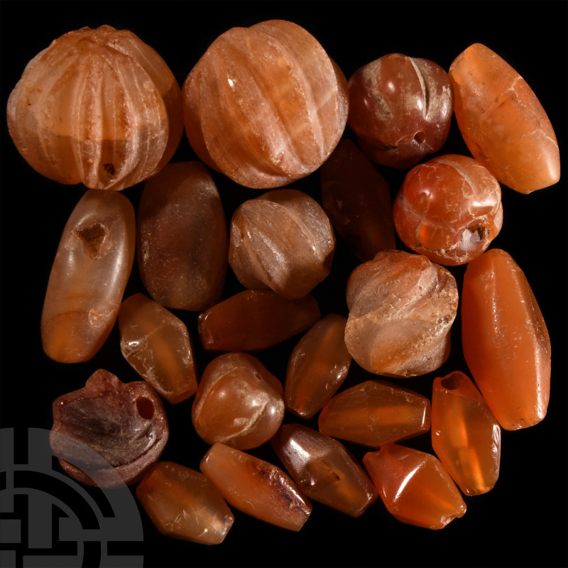 Western Asiatic Orange Carnelian Bead Group
1st millennium B.C. or later. Compr...