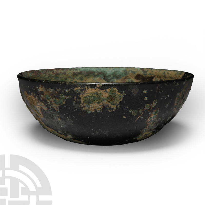 Assyrian Tinned Bronze Bowl
Mid-1st millennium B.C. Plain round shaped with fla...