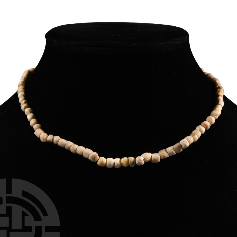 Western Asiatic Stone and Shell Bead Necklace String
Circa 1st millennium B.C. ...