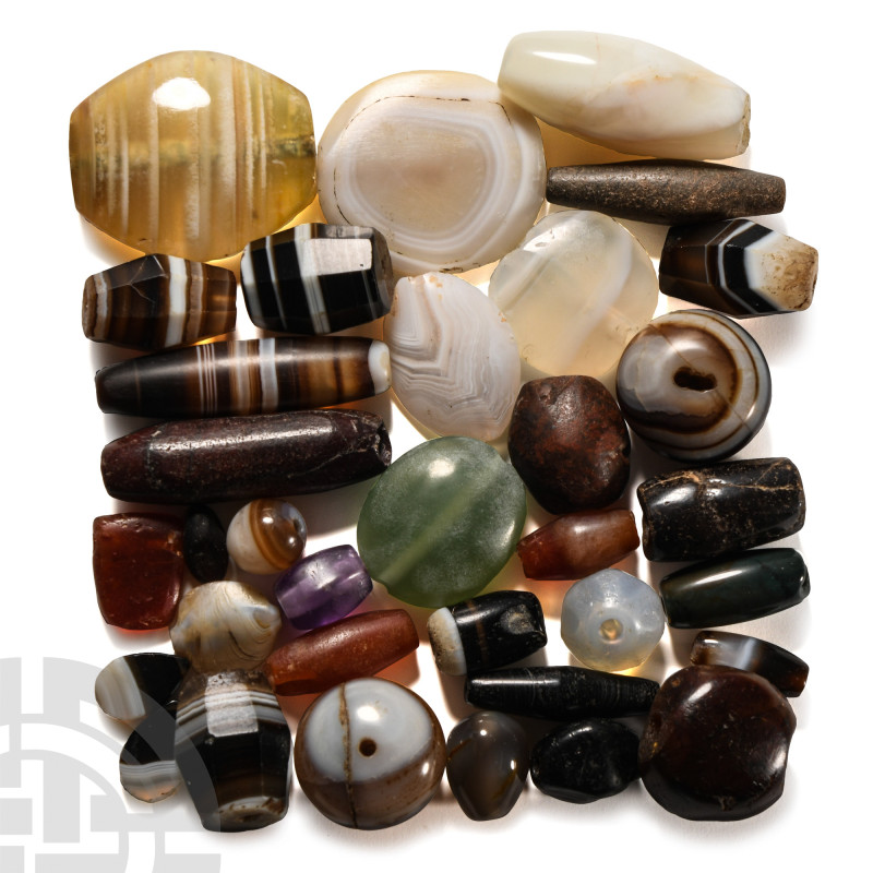 Western Asiatic Banded Agate Necklace Bead Collection
Circa 2nd millennium B.C....