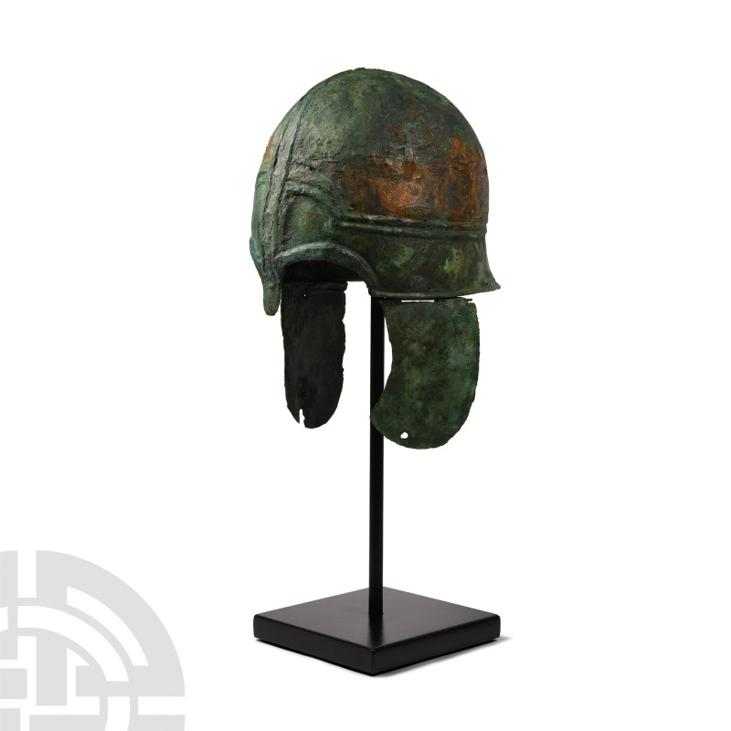 Pseudo-Illyrian Chalcidian Variant Bronze Helmet
4th-1st century B.C. Large rou...