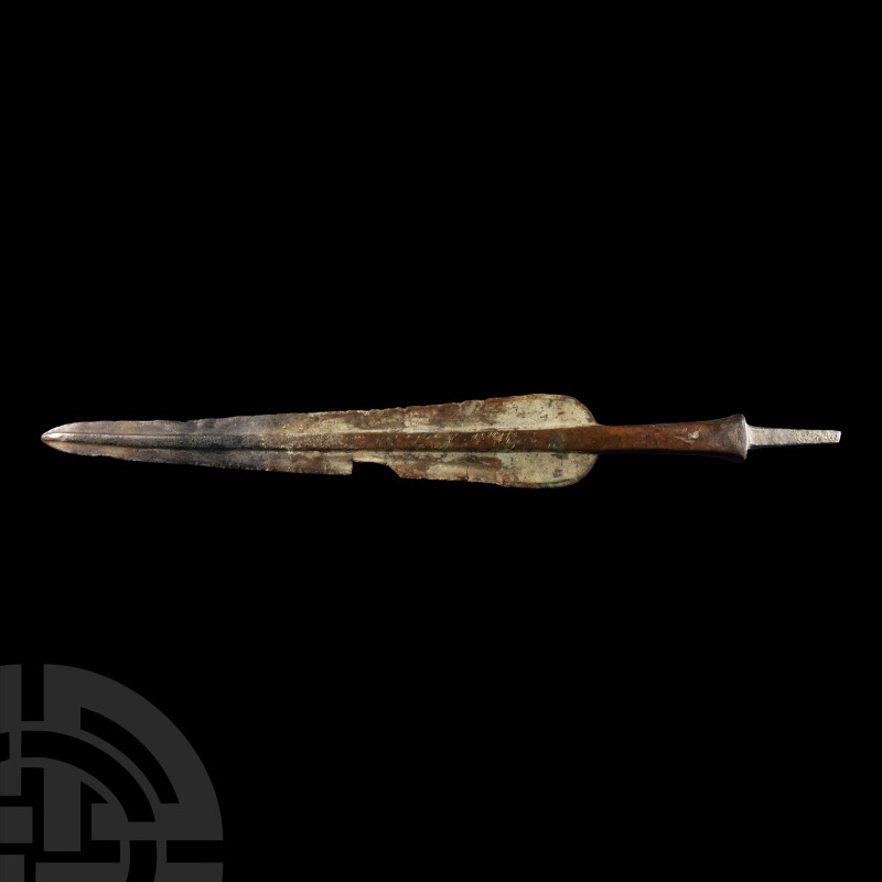 Amlash Tanged Spearhead
12th century B.C. Composed of a tapering leaf-shaped bl...