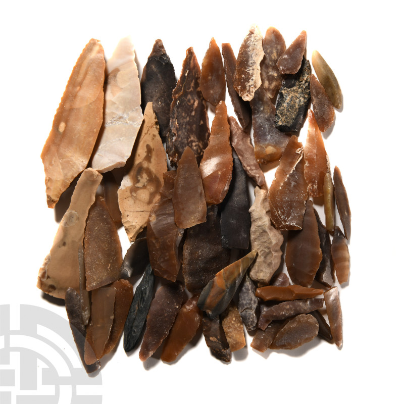 Stone Age Flint Arrowhead and Blade Collection
Neolithic Period, 8th-5th millen...