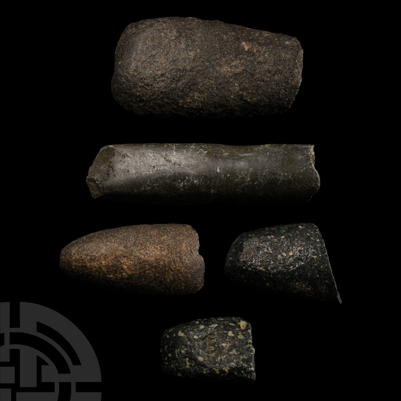 Stone Age Pecked and Ground Axehead Fragment Group
Neolithic Period, 8th-5th mi...