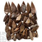 Stone Age Flint Leaf-Shaped Arrowhead Collection