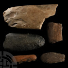 Stone Age Axehead Fragment Group