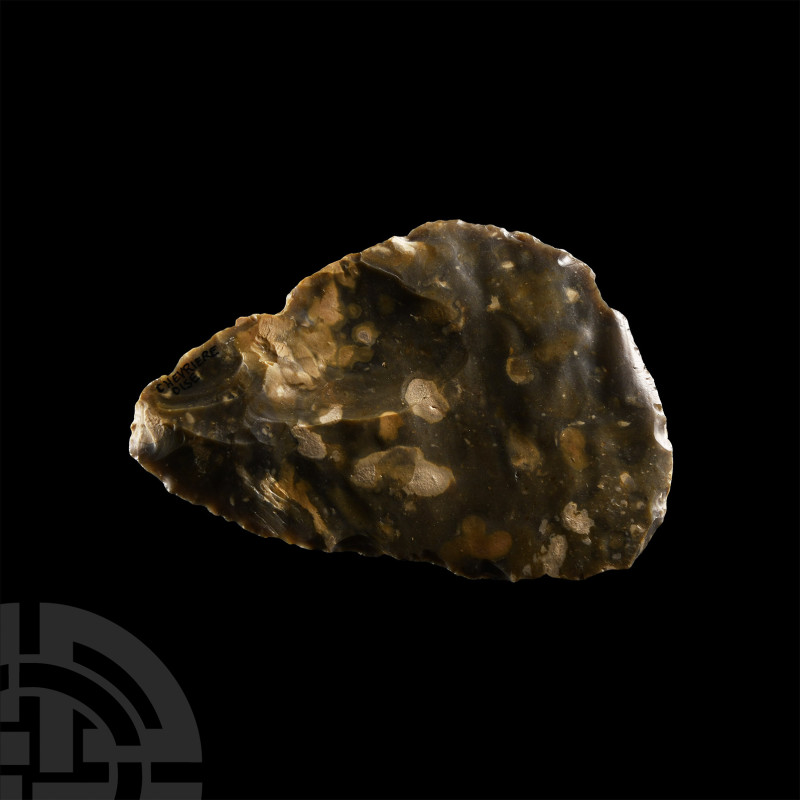 Stone Age French Grey Flint Uniface Handaxe
Mousterian Period, circa 300,000-10...