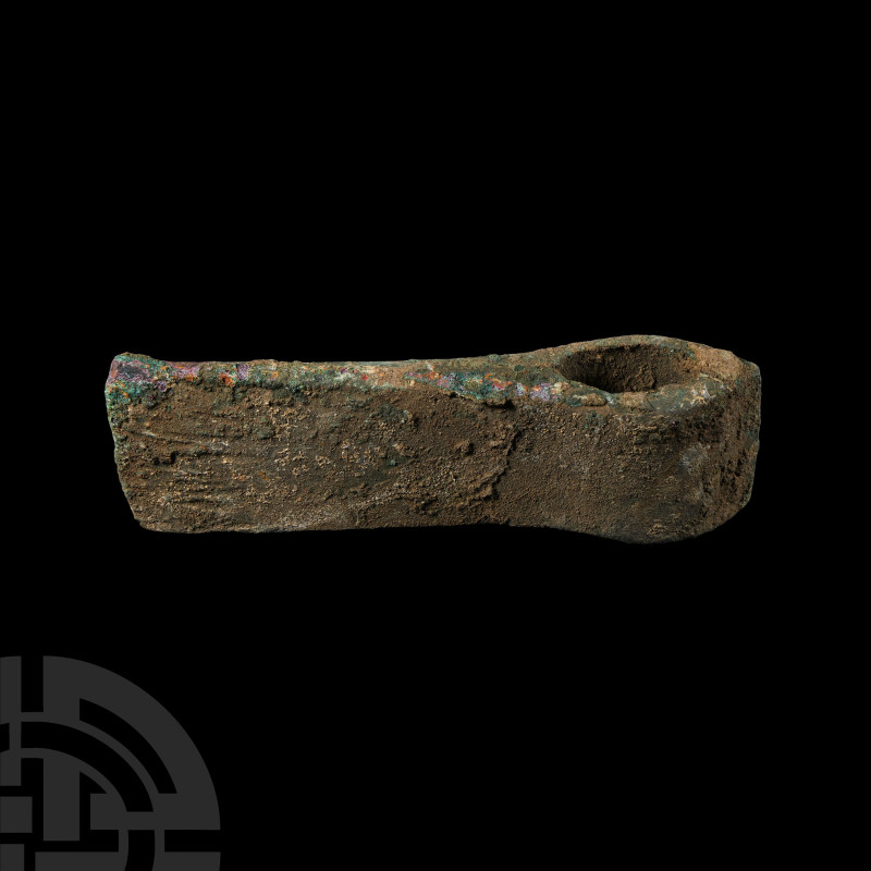 Bronze Age Central European Axehead
Circa 1st millennium B.C. With an elliptica...