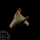 Celtic Bronze Bull's Head Finial