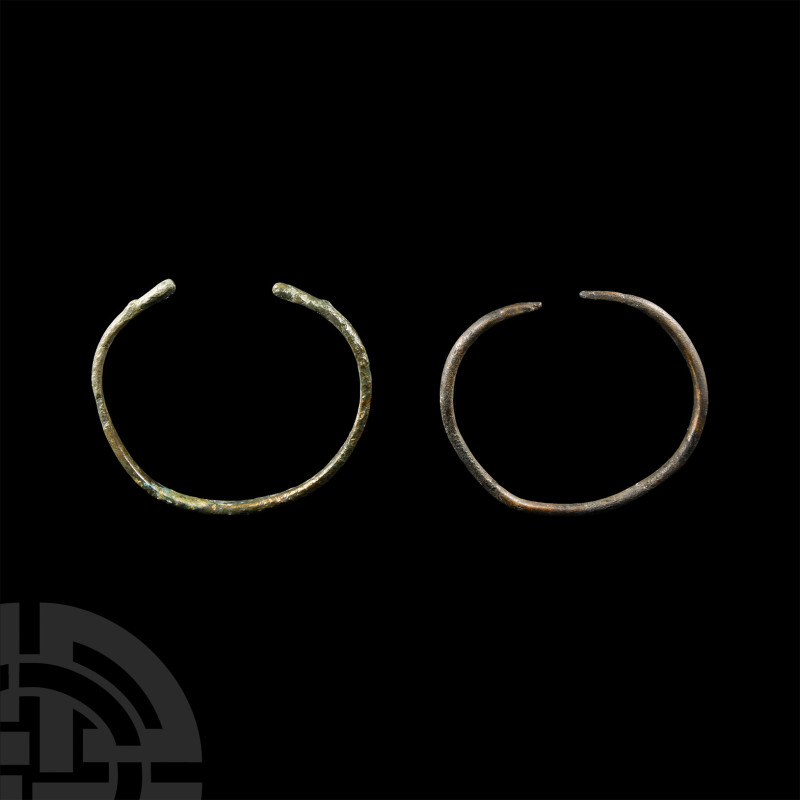 Viking Age Bronze Zoomorphic Bracelet Pair
Circa 9th-11th century A.D. Comprisi...