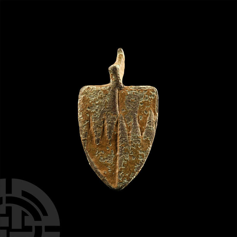 Medieval Knight's Bronze 'Boroughbridge Roll' Heraldic Horse Harness Pendant
14...