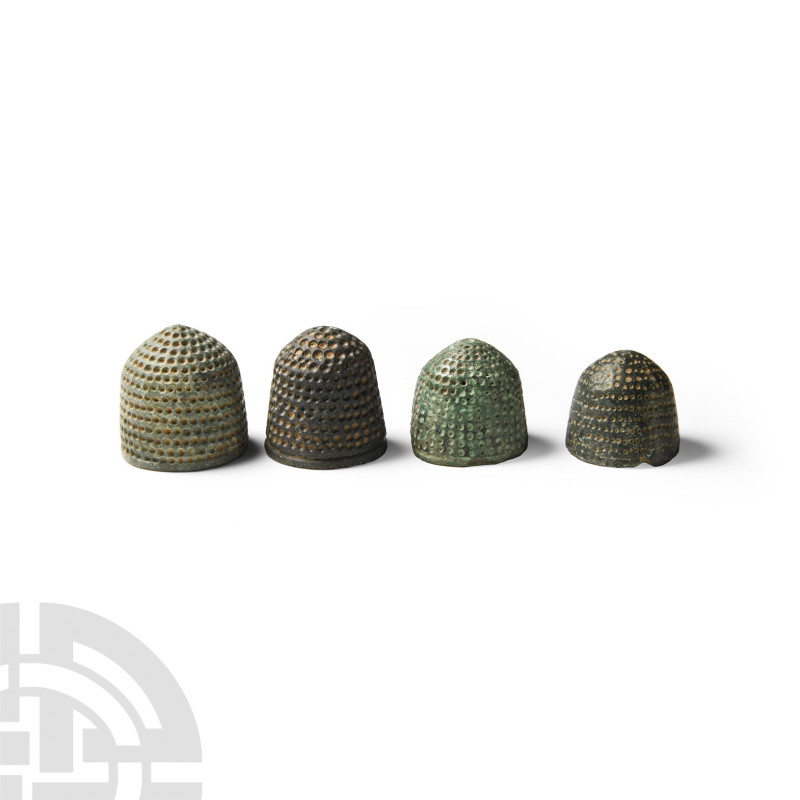 Medieval Bronze Beehive Thimble Collection
Circa 15th-16th century A.D. Compris...