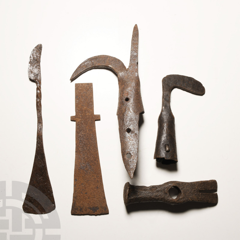 Medieval and Later Iron Tool Group
Circa 14th-18th century A.D. Most relating t...