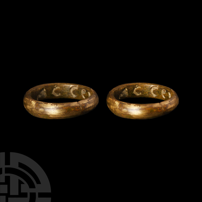 Post Medieval Bronze 'I Accept' Posy Ring
Circa 18th century A.D. With D-sectio...