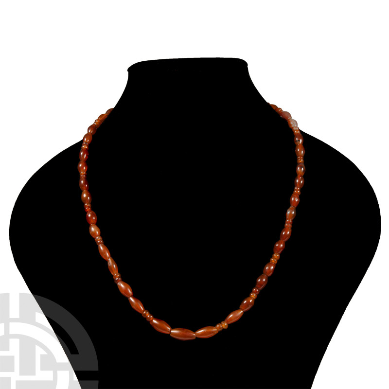 Carnelian Bead Necklace
19th century A.D. or earlier. Composed of graduated pol...