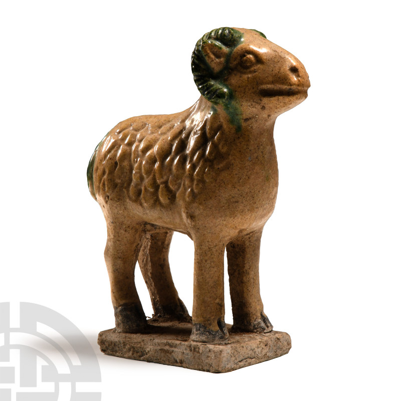 Chinese Glazed Terracotta Ram
Ming Dynasty, 1368-1644 A.D. or later. Modelled i...