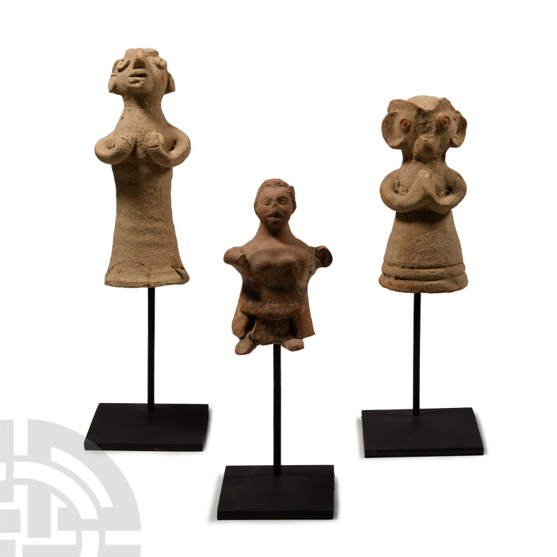 Indus Valley Fertility Idol Group
3rd-2nd millennium B.C. Three bell-shaped fem...