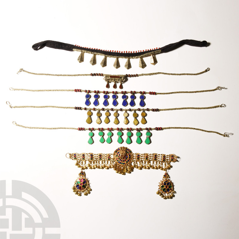 Bedouin Silver-Coloured Metal Necklace Collection
20th century A.D. One featuri...