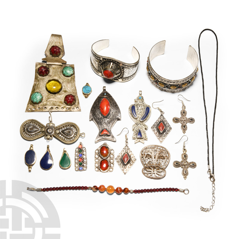 Bedouin Silver-Coloured Metal Jewellery Collection
20th century A.D. Featuring ...