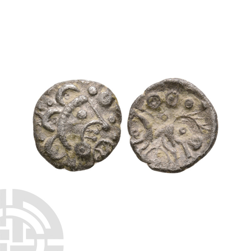 Celtic Iron Age Coins - East Wiltshire - Upavon Moon Head AR Unit
Circa 65-20 B...