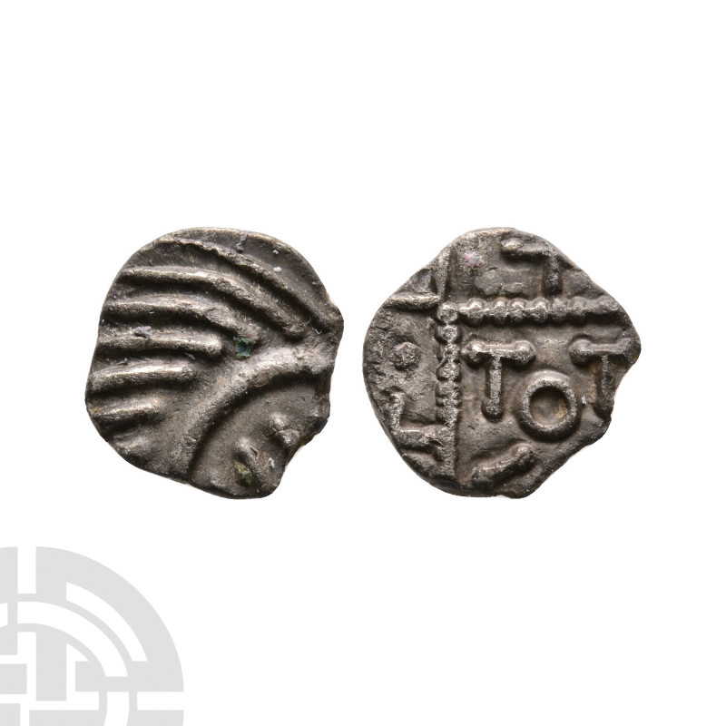 Anglo-Saxon Coins - Continental Issues - Series E - TOTII Porcupine AR Sceatta
...