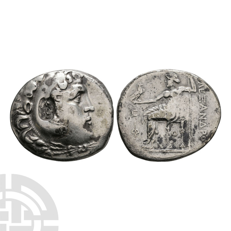 Ancient Greek Coins - Macedonia - Alexander III (the Great) - Countermarked AR T...